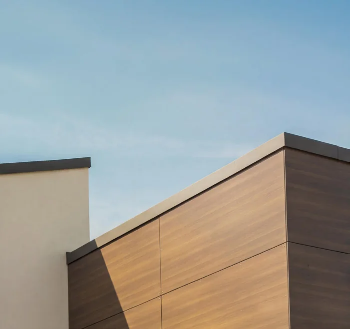 Luma surface on an exterior facade