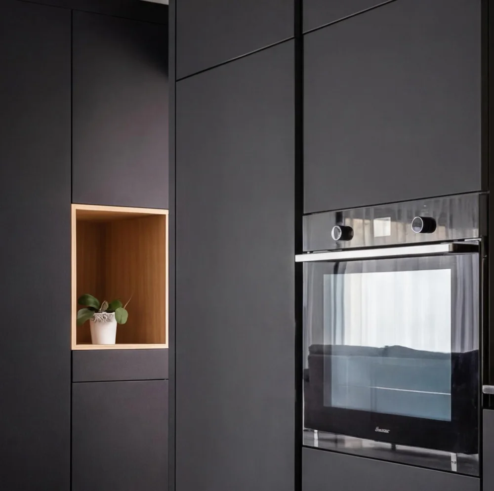 Luma surface in a dark contemporary kitchen