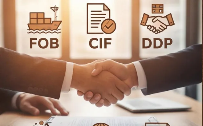 FOB, CIF and DDP trade terms