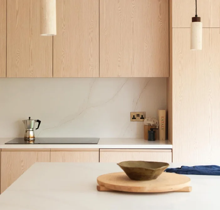 Light wood veneer kitchen